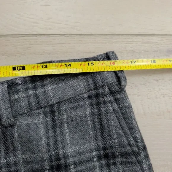 SuitSupply Brescia Dress Pants‎ Mens 32x28 Wool Cashmere Mohair Gray Plaid